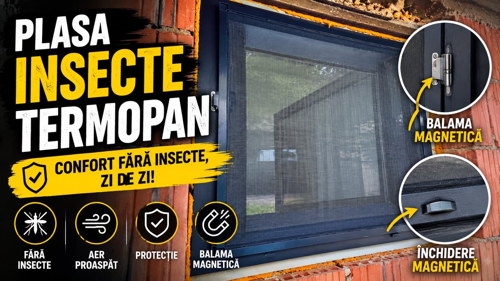 Plase de insecte premium pentru ferestre termopan – una dintre cele mai bune investitii facute la casa noastra